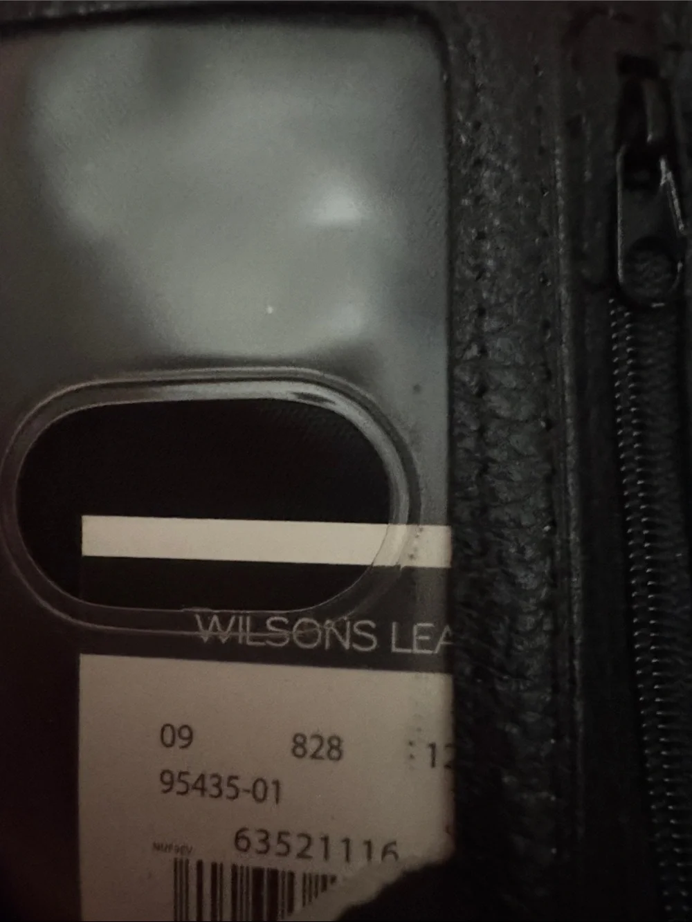 NWT Wilsons Leather Black Trifold Wallet – Genuine Pebble Leather ID Window & Zi